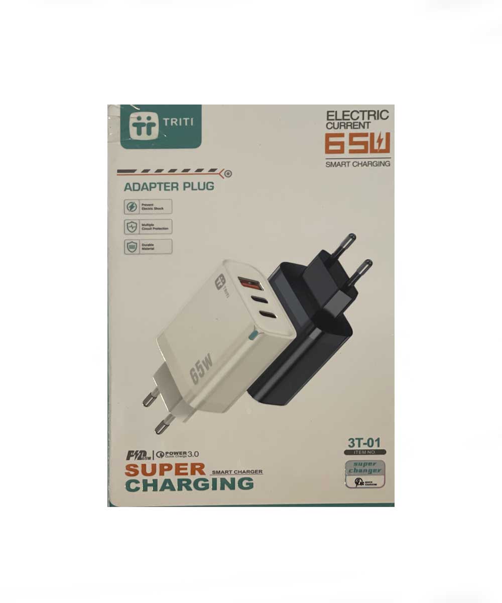 شارژر 65 وات تریتی مدل 3T-01 شارژر 65 وات تریتی مدل 3T-01