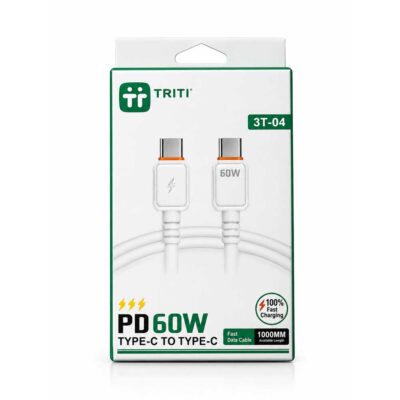کابل شارژ سریع تایپ‌سی به تایپ‌سی تریتی TRITI مدل 3T-04