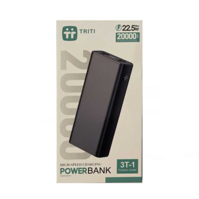 پاوربانک 22.5 وات تریتی مدل 3T-1 ظرفیت 20000 میلی آمپر ساعت