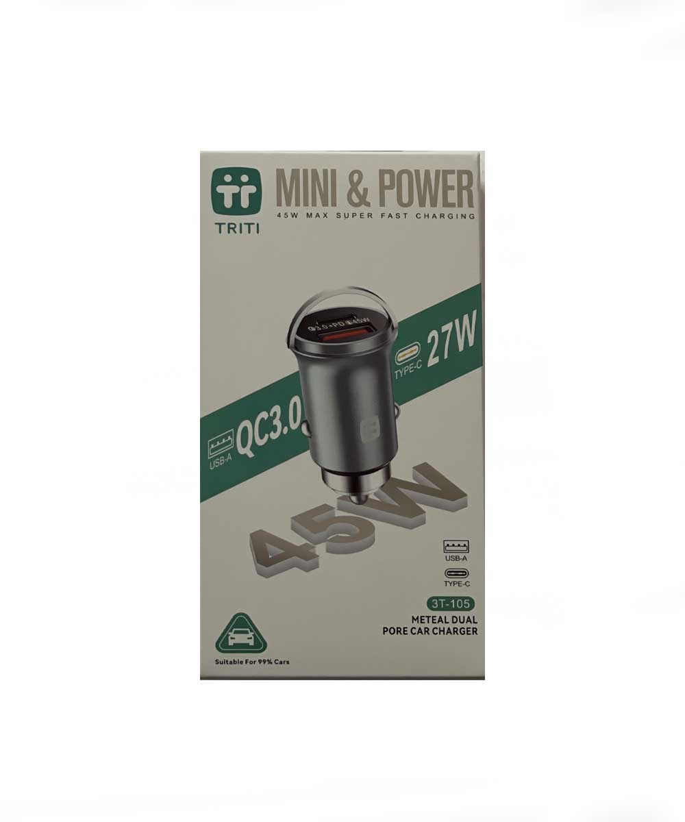 شارژر فندکی خودرو تریتی TRITI مدل 3T-105 شارژر فندکی خودرو تریتی TRITI مدل 3T-105