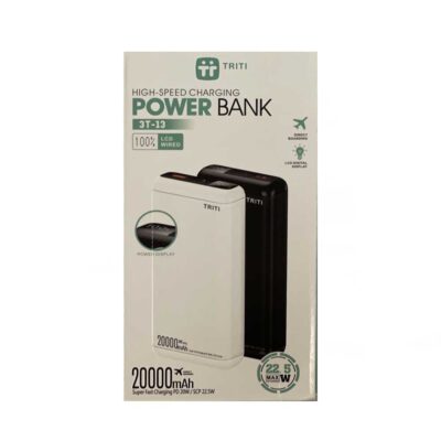 پاوربانک 22.5 وات تریتی مدل 3T-13 ظرفیت 20000 میلی آمپر ساعت