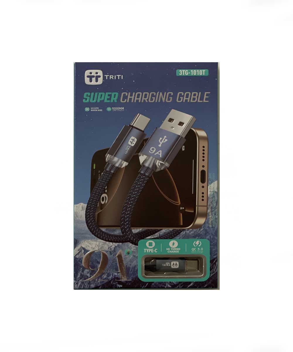 کابل سوپر شارژ USB به تایپسی تریتی TRITI مدل 3TG-1010T کابل سوپر شارژ USB به تایپسی تریتی TRITI مدل 3TG-1010T