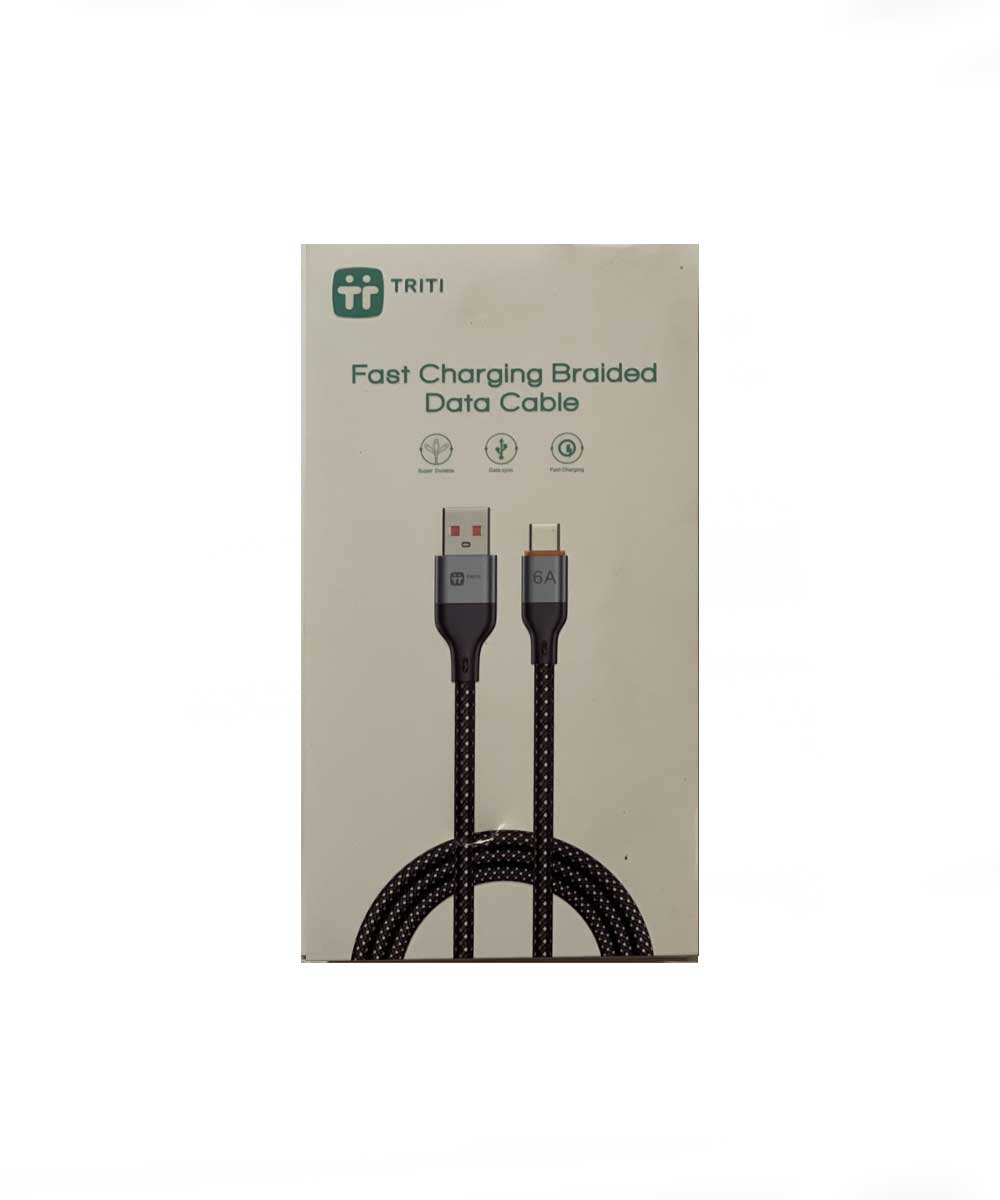 کابل شارژ بافتهشده USB به تایپسی تریتی TRITI مدل TS-01 کابل شارژ بافتهشده USB به تایپسی تریتی TRITI مدل TS-01