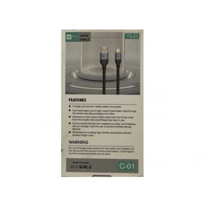 کابل شارژ بافته‌شده USB به تایپ‌سی تریتی TRITI مدل TS-01
